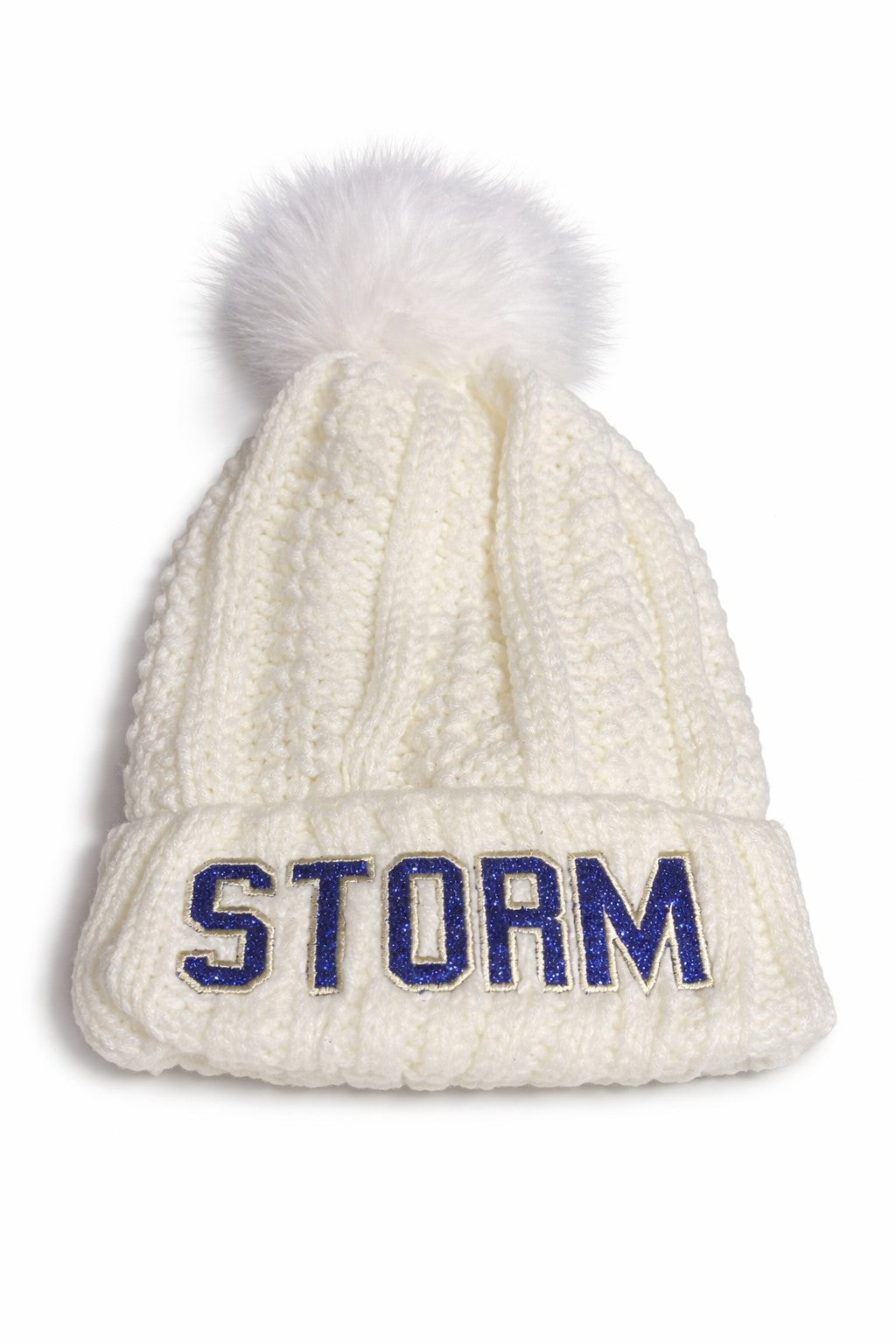 Storm Glitter Pom Knit Beanie