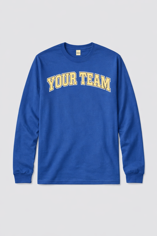 Custom Team Long Sleeve T-Shirt- Personalized Name & Logo